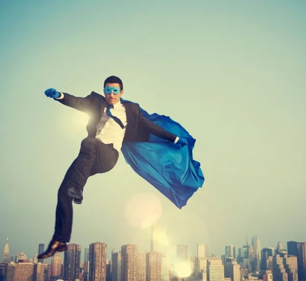 Businessman in Superhero costumes — Stock fotografie