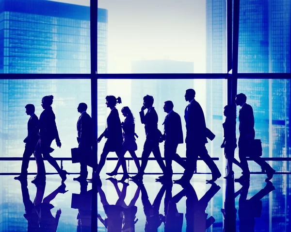 Silhouettes of Business group — Stock Photo, Image