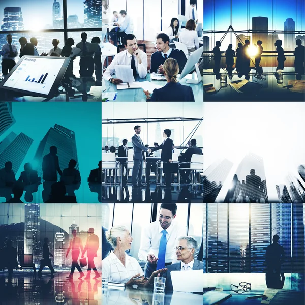 Collage con gente de negocios — Foto de Stock