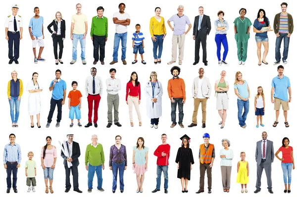 Grupo de personas de diversas profesiones multiétnicas —  Fotos de Stock