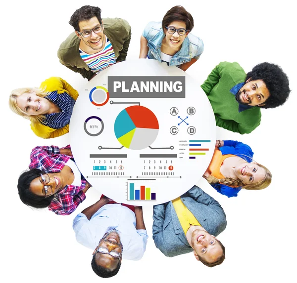 Diversidad Personas Planificación Estrategia Motivación Visión Concepto — Foto de Stock