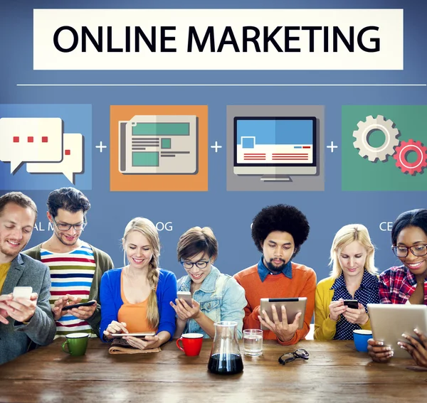 Marketing online, Concetto di strategia — Foto Stock
