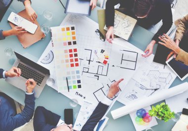 Yeni proje için planlama ekibi tasarımı