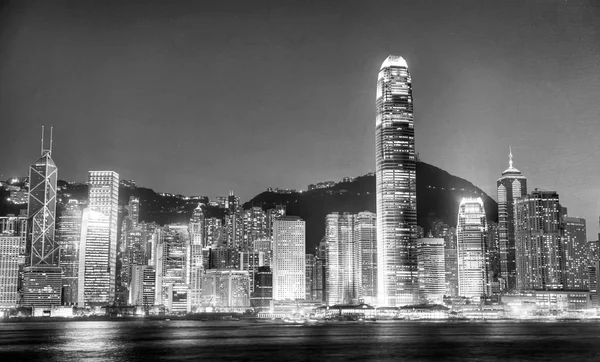 Hong Kong City på natten Concpet — Stockfoto