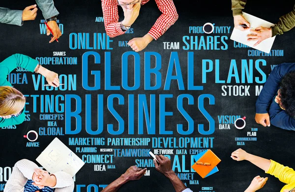 Global Business verbinding visie — Stockfoto