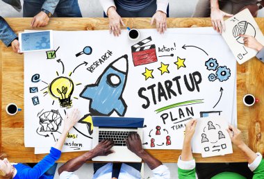 İş adamları Start Up ile çalışma
