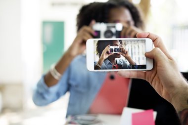 Kamera telefon üzerinde fotoğraf