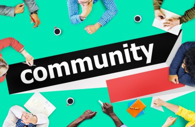 Toplum üzerinde işaret eden iş adamları 