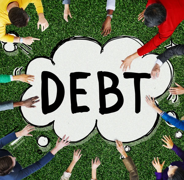Concetto di finanziamento del credito di debito — Foto Stock