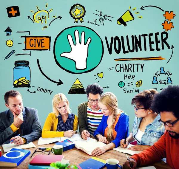 Volunteer Charity, Sharing Concept — Stock Photo, Image