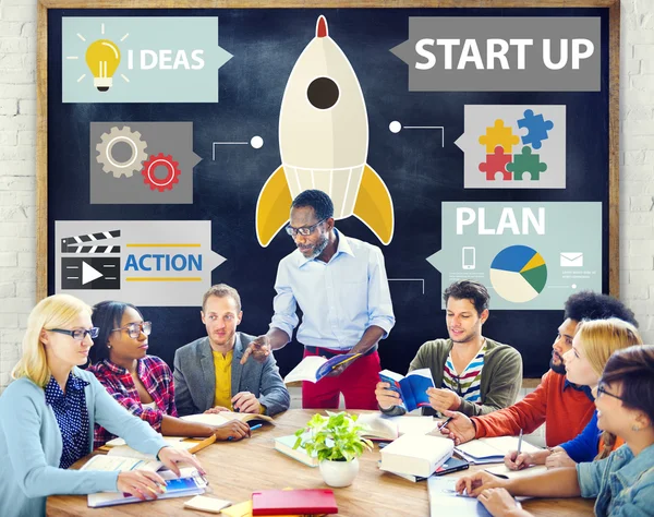 Diversità persone e Startup Innovation Concept — Foto Stock