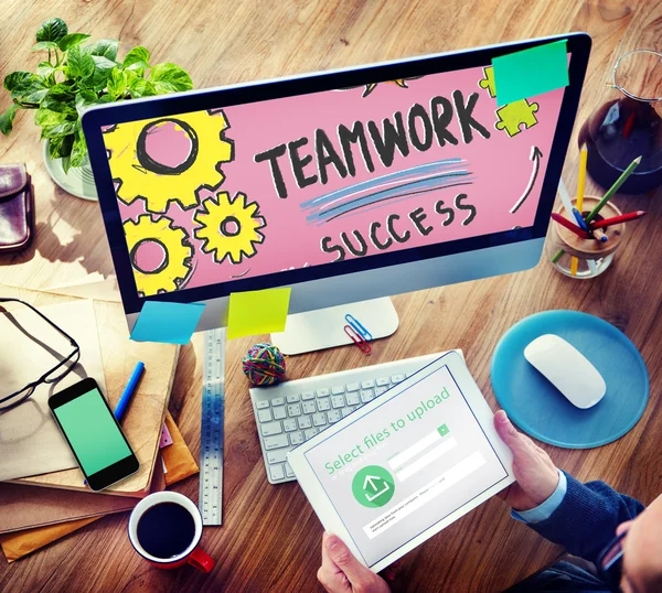 Teamwerk Team samenwerking Concept — Stockfoto