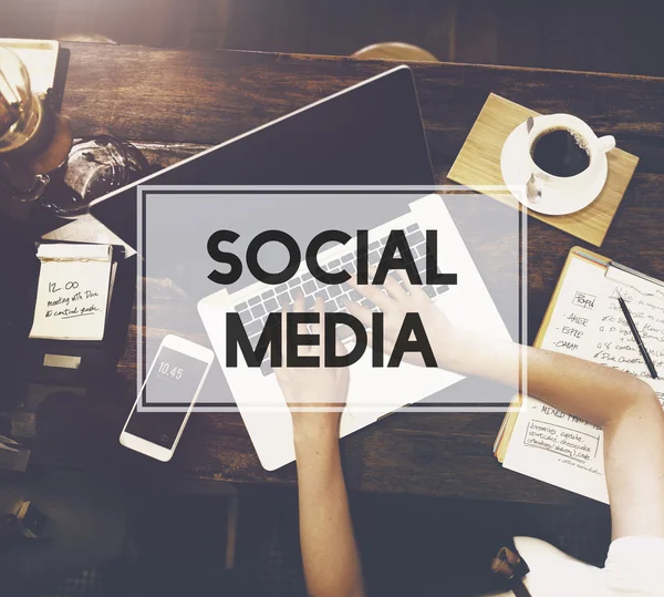 Concetto di Social Media Networking — Foto Stock