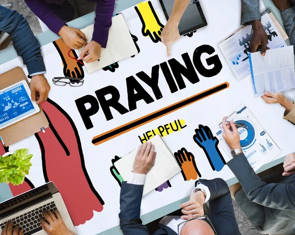 Business People Pointing on Praying — Stock Photo, Image