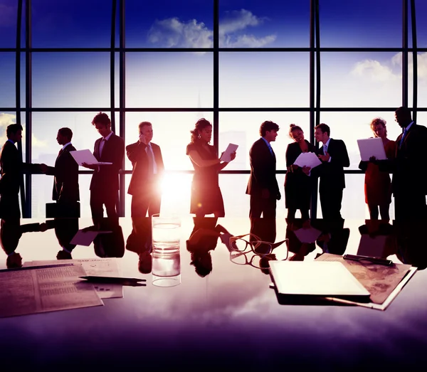 Group of business people talking — Stock Photo, Image