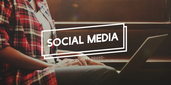 Concepto de Red de Medios Sociales — Foto de Stock
