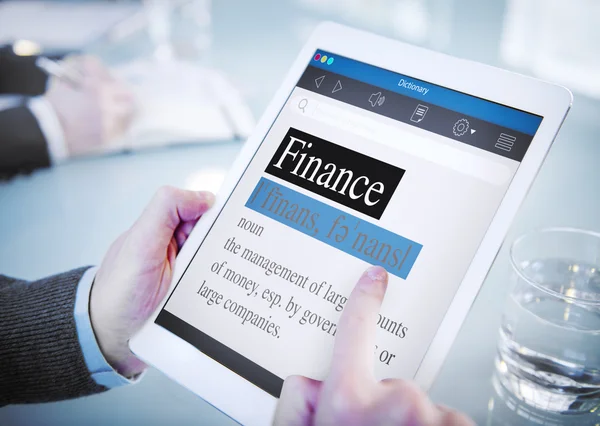 Finance Meaning Browsing Concep — Stock Photo, Image
