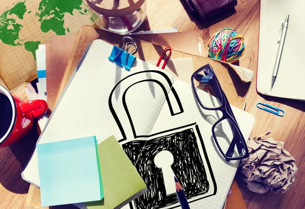 Privacy Concetto di protezione della sicurezza — Foto Stock