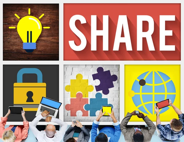 Social Networking Partecipare Concetto — Foto Stock