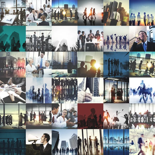 Collage con gente de negocios —  Fotos de Stock