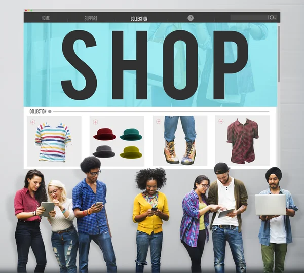 Shop bevásárló, üzleti koncepció — Stock Fotó