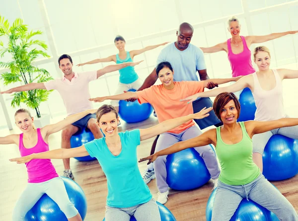 Healthy People in Fitness Training Stock Picture