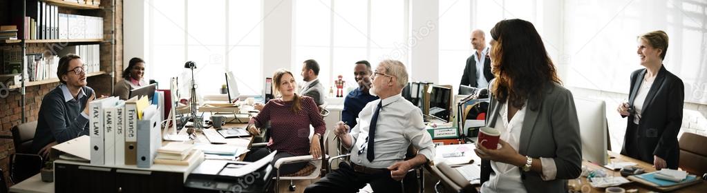 business people working in office