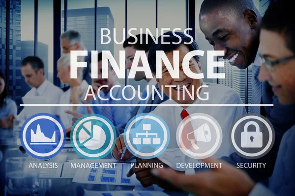 Business people with Business Accounting Management — Stock Photo, Image