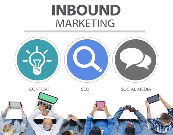 Inbound Marketing Strategiekonzept — Stockfoto