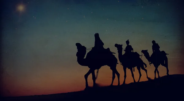 Three Kings in  Desert — Stock Photo, Image