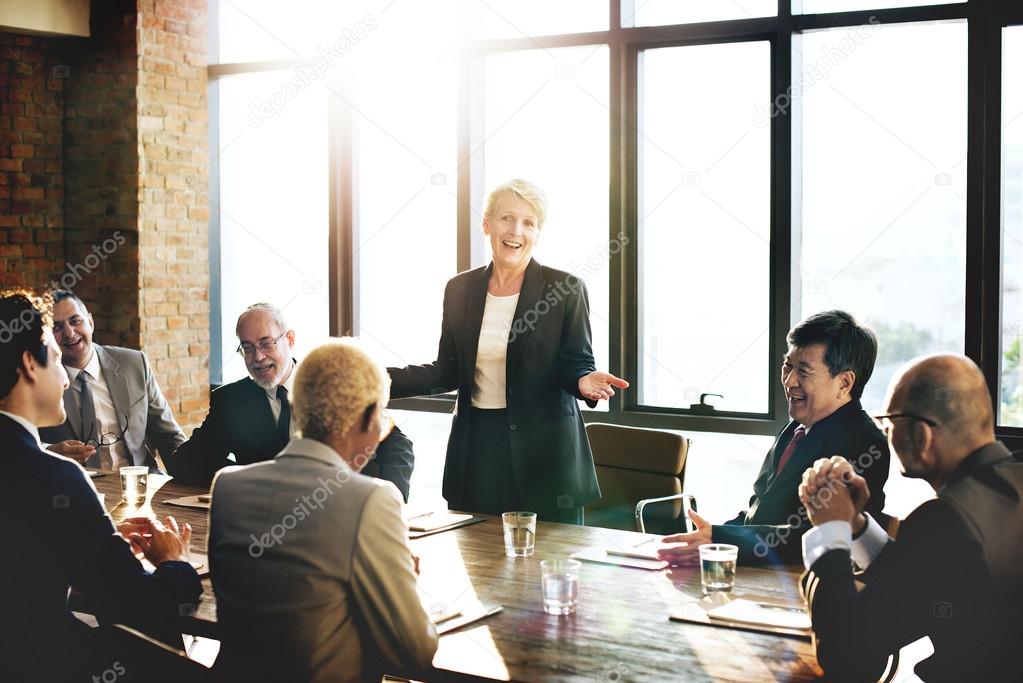 Business team working in office