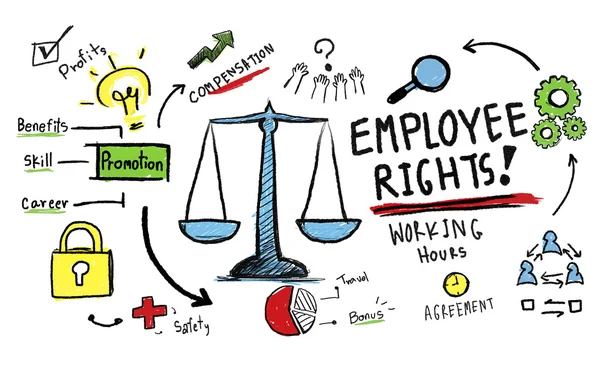 Концепція прав працівника — стокове фото