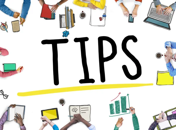 Orang Bisnis yang bekerja dengan Tips — Stok Foto