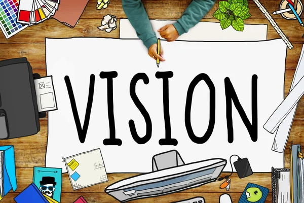 Man som arbetar med Vision — Stockfoto