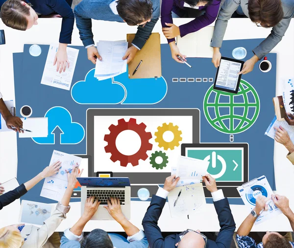 Cloud computing netwerk concept — Stockfoto