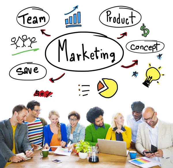Koncepcji strategii marketingowej — Zdjęcie stockowe