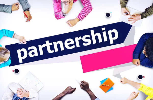 Koncepcja pracy zespołowej partnerstwa — Zdjęcie stockowe