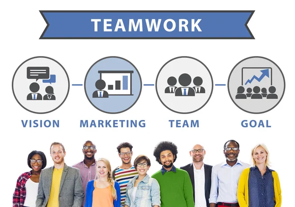 Unternehmenskonzept Teamwork — Stockfoto