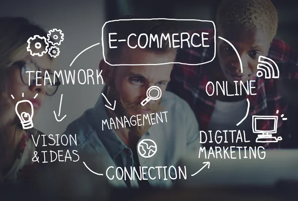E-Commerce Solution Concept — Stock Photo, Image