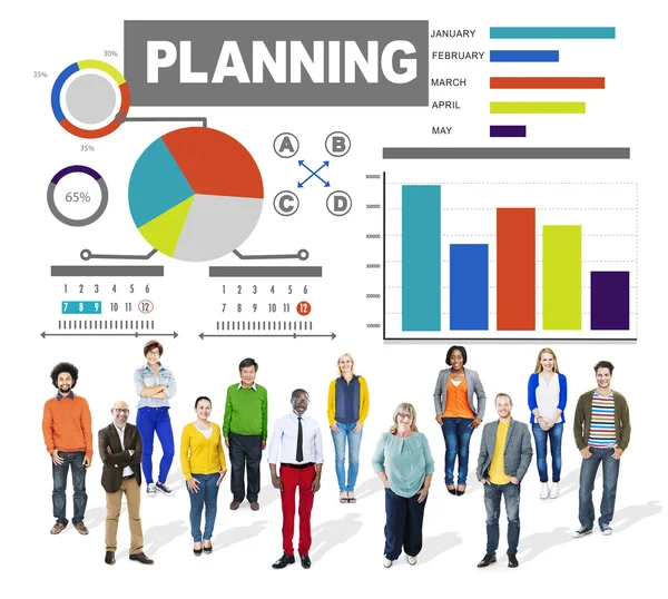 Diversidad Personas y estrategia de planificación Concepto —  Fotos de Stock