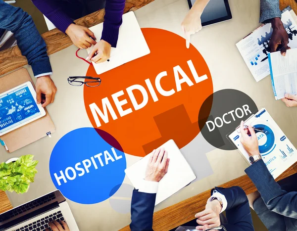 Business People on Meeting e concetto medico — Foto Stock