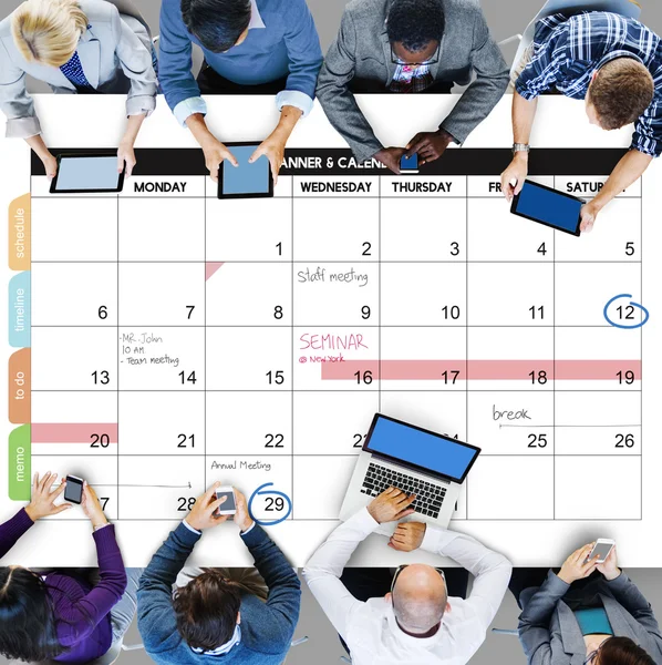 Calendário Planejador Organização Gestão — Fotografia de Stock