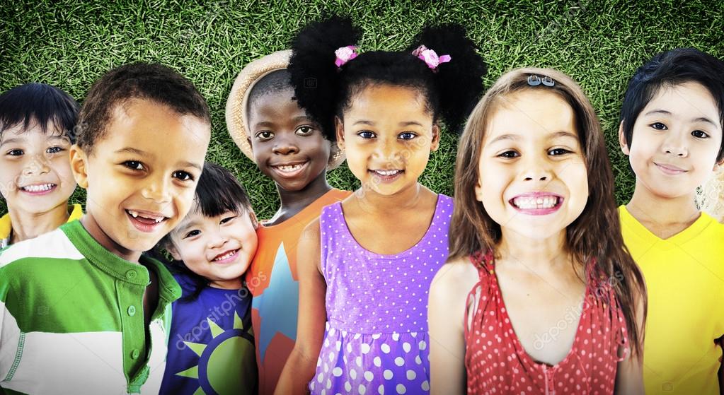Cute diverse kids smiling — Stock Photo © Rawpixel #98616974