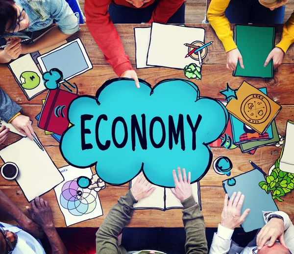 Gente de negocios y concepto de economía — Foto de Stock