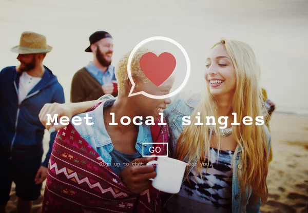 Meet Local Singles — Stock Photo, Image