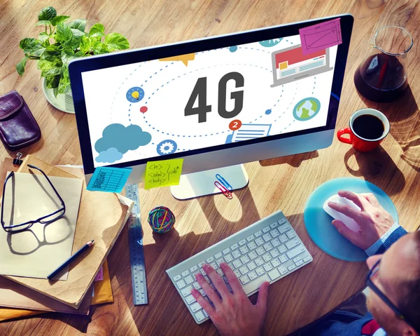 4 g telecomunication 기술 개념 — 스톡 사진