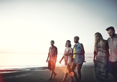 Plaj yaz tatil kavramı