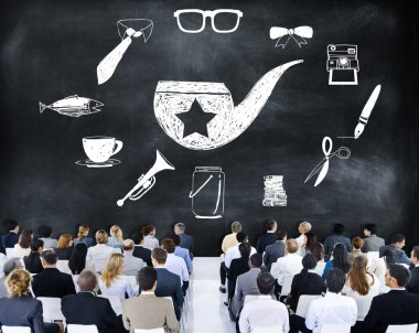 İş adamları kurumsal tartışma sırasında