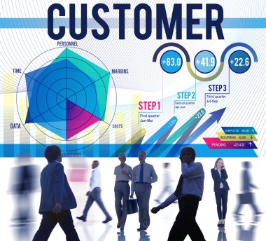 iş insanları ve bilgileri grafik grafik