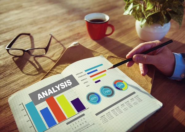 Dados gráficos de barras statisitc — Fotografia de Stock